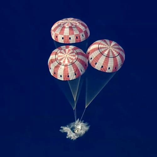 Four astronauts are back home after a daring ride...