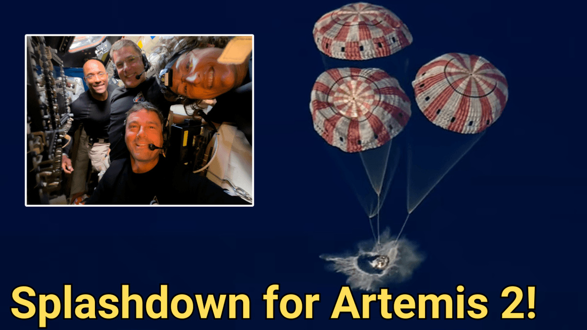 Splashdown! Artemis 2 astronauts return to Earth...