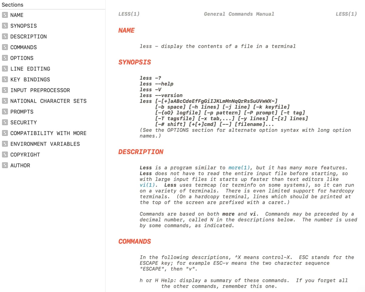 Notes on clarifying man pages