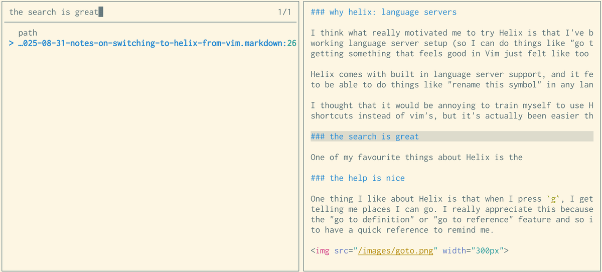 Notes on switching to Helix from vim