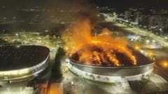 Watch: Fire damages roof of Rio's Olympic...