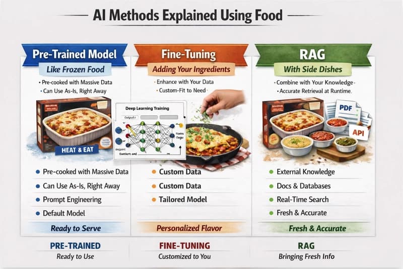 What are Pre-Trained Models, Fine-Tuning, RAG...