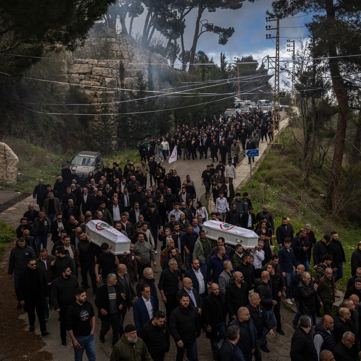 Lebanese Mourn Couple Killed in Israeli Strike...